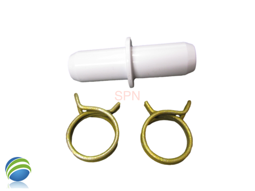 Kit (1) Spa Hot Tub Part 3/4" Barb & Clamps Repair Coupler 1" OD, 3/4" ID Pipe Kit (1) Spa Hot Tub Part 3/4" Barb & Clamps Repair Coupler 1" OD, 3/4" ID Pipe
