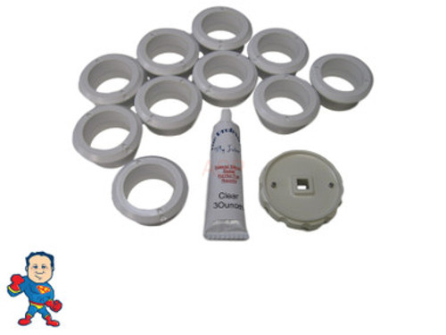 American Products 10 Luxury Flanges Silicon & Tool Kit Fits La Spa & Others American Products 10 Luxury Flanges Silicon & Tool Kit Fits La Spa & Others