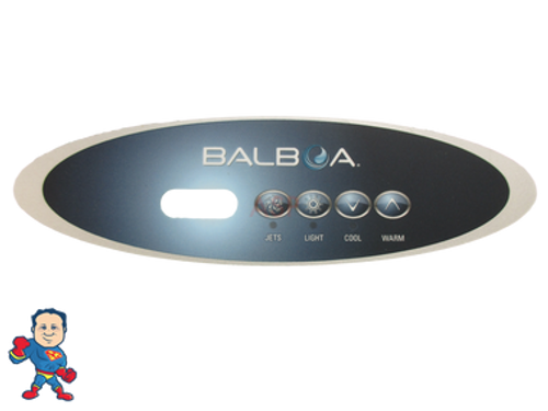 Overlay Balboa Topside 4 Buttons Spa Hot Tub Large Oval MVP260 Jet, Light, Cool, Warm …