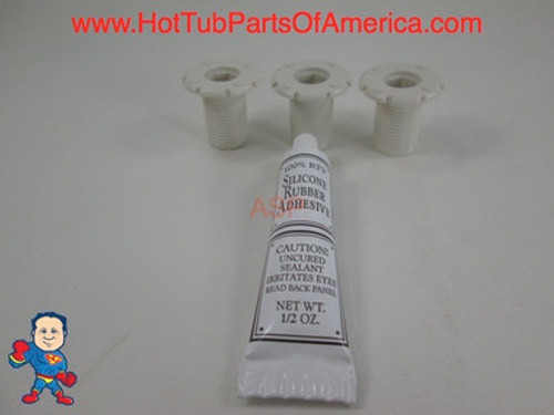 3X Spa Hot Tub 1 1/4" Air Jet Face Fitting 3/4" Thread Injector Part & Silicone 3X Spa Hot Tub 1 1/4" Air Jet Face Fitting 3/4" Thread Injector Part & Silicone