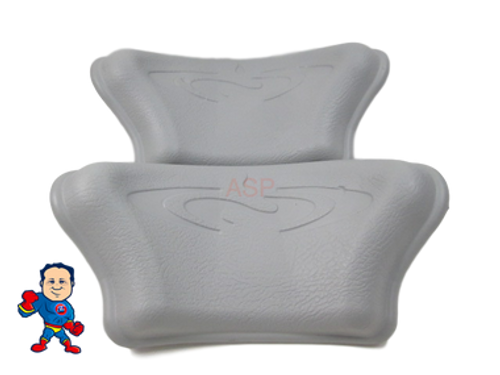2X Dimension One D-1 D1 Spa Hot Tub Neck Pillow Gray Head Rest How To Video