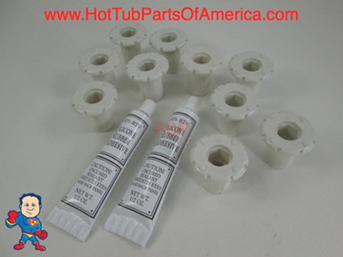 10X Spa Hot Tub 1 1/4" Air Jet Face Fitting 3/4" Thread Injector Part & Silicone 10X Spa Hot Tub 1 1/4" Air Jet Face Fitting 3/4" Thread Injector Part & Silicone