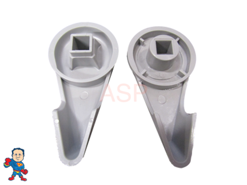 Set of (2) Spa Hot Tub Diverter Reinforced Handle Knob 4" Long 2" Wide Gray How To Video Set of (2) Spa Hot Tub Diverter Reinforced Handle Knob 4" Long 2" Wide Gray How To Video
