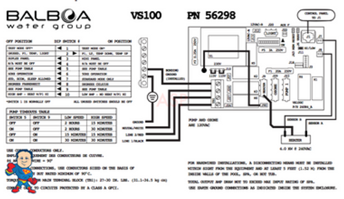 Balboa Board VS100 230V Fits RS101 Dreammaker Viking and More..