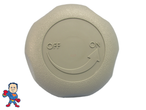 Jacuzzi® Premium, Replacement Knob, Waterfall, 2 1/2", Diverter Valve, Gray Jacuzzi® Premium, Replacement Knob, Waterfall, 2 1/2", Diverter Valve, Gray