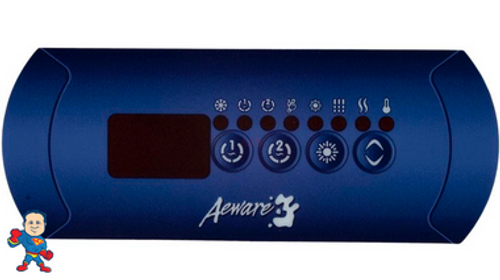 Overlay, Aeware, IN.XE, in.k200, 4 Button, (2) Pump, Light, Temp Overlay, Aeware, IN.XE, in.k200, 4 Button, (2) Pump, Light, Temp