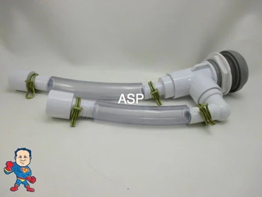 Hot Tub Spa Part Gray Waterfall Valve RENU Kit with (3) Straight (1) 90 Barbs Video How To