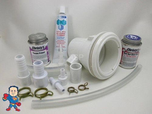 Glue Kit, 4 1/2" Wide Face Jet Body, Waterway, Power Series, Short Body Jet, Water 3/4" Slip, Air 3/8" Barb Glue Kit, 4 1/2" Wide Face Jet Body, Waterway, Power Series, Short Body Jet, Water 3/4" Slip, Air 3/8" Barb