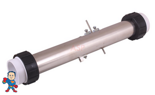 Heater, FloThru, HydroQuip, Silver B Series, 2-1/4" x 15", 5.5kw, Slide, Versi Heat Heater, FloThru, HydroQuip, Silver B Series, 2-1/4" x 15", 5.5kw, Slide, Versi Heat