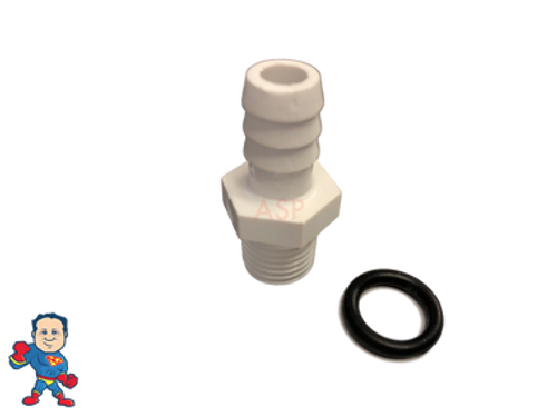 Jacuzzi, Sundance, Piranha, Barb Adapter, 3/8"b x 1/4"mpt, Pump, Bleeder Jacuzzi, Sundance, Piranha, Barb Adapter, 3/8"b x 1/4"mpt, Pump, Bleeder