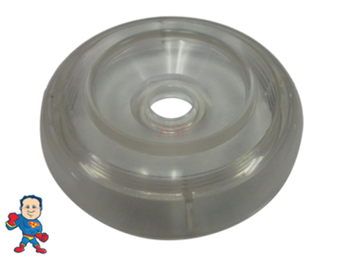 Spa Hot Tub Diverter Cap 3 3/4" Wide Clear Smooth Non Buttress