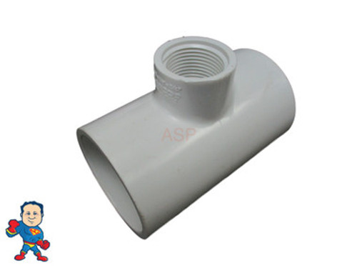 Reducing Tee, 1-1/2" Slip x 3/4" Female Pipe Thread x 1-1/2" Slip Reducing Tee, 1-1/2" Slip x 3/4" Female Pipe Thread x 1-1/2" Slip