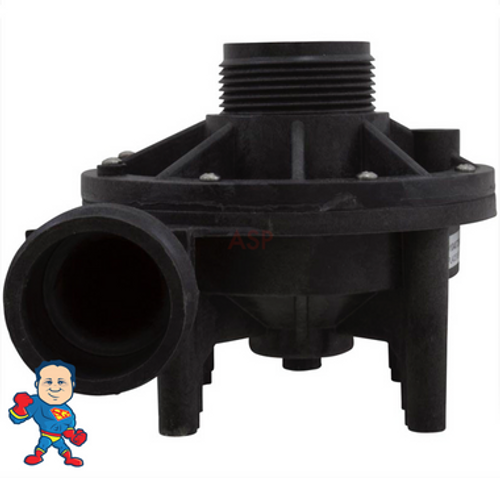 Circ-Master, Pump, Wet End, Aqua-Flo, CMHP, 1/15th , 1-1/2", 48 frame, 0.6A/230V, 1.3A/115v 
The Suction and Pressure sides both Measure about 2-3/8" Across the threads and is called 1 ½”! Circ-Master, Pump, Wet End, Aqua-Flo, CMHP, 1/15th , 1-1/2", 48 frame, 0.6A/230V, 1.3A/115v 
The Suction and Pressure sides both Measure about 2-3/8" Across the threads and is called 1 ½”!