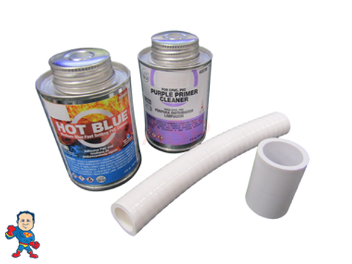 Spin To Win, Glue Kit, 1/2" Flex Pipe, 3/4" OD,  6" length for Manifolds and Waterfall or Air Control Valves Spin To Win, Glue Kit, 1/2" Flex Pipe, 3/4" OD,  6" length for Manifolds and Waterfall or Air Control Valves