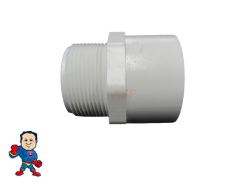 Adapter Fitting, 1 1/2" Slip x 1 1/2" Male Pipe Thread Pool Pump Fitting Adapter Fitting, 1 1/2" Slip x 1 1/2" Male Pipe Thread Pool Pump Fitting