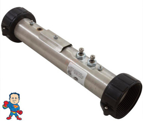 Heater, FloThru, Acura, ACC, 12" x 2", 230v, 5.5kW, with Pinch Plate Heater, FloThru, Acura, ACC, 12" x 2", 230v, 5.5kW, with Pinch Plate