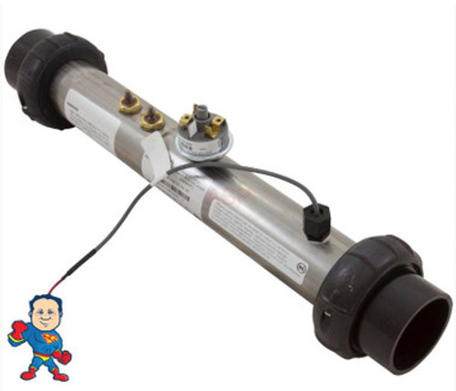 Heater, Flo Thru, Balboa, LE, Value, M7, 15" x 2", 230v or 115v , 5.5kW, with (1) Sensor Heater, Flo Thru, Balboa, LE, Value, M7, 15" x 2", 230v or 115v , 5.5kW, with (1) Sensor
