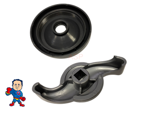 Jacuzzi J-200 Series Spa Hot Tub Diverter Silver S Handle 4 5/16" Long  2 1/8" Wide and Cap 3 11/16" Wide Graphite Jacuzzi J-200 Series Spa Hot Tub Diverter Silver S Handle 4 5/16" Long  2 1/8" Wide and Cap 3 11/16" Wide Graphite