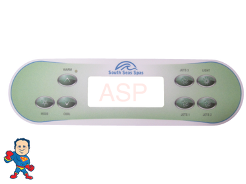 Overlay South Seas Spas 7 Button Balboa VL700 Hot Tub Spa Part Overlay South Seas Spas 7 Button Balboa VL700 Hot Tub Spa Part