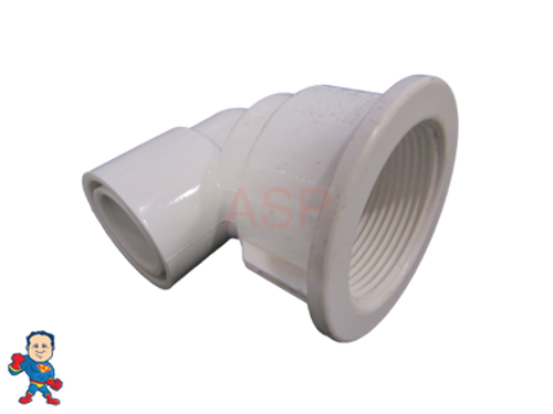 Jet Body, Waterway Mini Jet, Air 3/8" Barb x Water 1/2" Slip, Ell Jet Body, Waterway Mini Jet, Air 3/8" Barb x Water 1/2" Slip, Ell