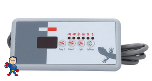 Topside Control, Gecko, TSC-18, K18, 4-Button, LED, 1 or 2 Pump, 10' Cable, 8 Pin Plug Topside Control, Gecko, TSC-18, K18, 4-Button, LED, 1 or 2 Pump, 10' Cable, 8 Pin Plug