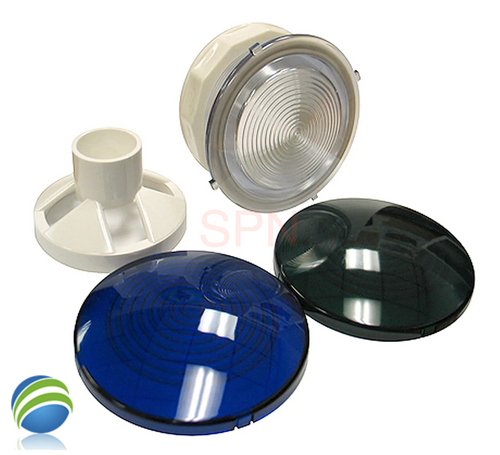 Jacuzzi or Sundance Lighting Kit, 4 1/4" Face, w/3 Lens, Clear/Blue/Green, Hole Size 3-1/8" Jacuzzi or Sundance Lighting Kit, 4 1/4" Face, w/3 Lens, Clear/Blue/Green, Hole Size 3-1/8"