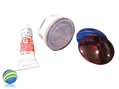 Spa Hot Tub Light Lens 3 1/4" Replacement Kit with Silicone  2 5/8" Hole Video How To Spa Hot Tub Light Lens 3 1/4" Replacement Kit with Silicone  2 5/8" Hole Video How To