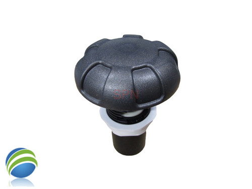 Air Control Valve, 3 1/4" Wide 6 Spoke Style, Graphite, 1" Top-Access