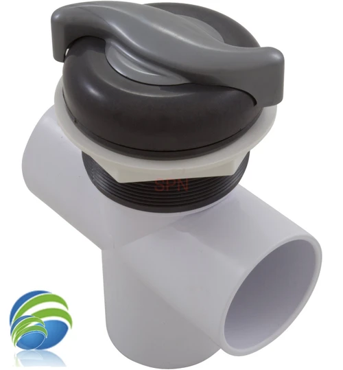 Diverter Valve, "S" Handle, 3-3/16" Hole Size, 3-Way, 2" Slip x 2" Slip X 2" Slip.