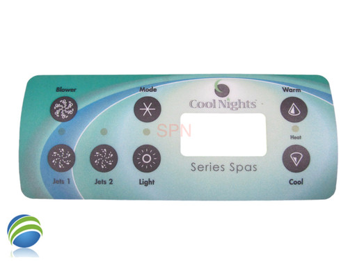 Cool Nights Overlay, 7 Button,  Balboa, E7 Style, VL701 Cool Nights Overlay, 7 Button,  Balboa, E7 Style, VL701