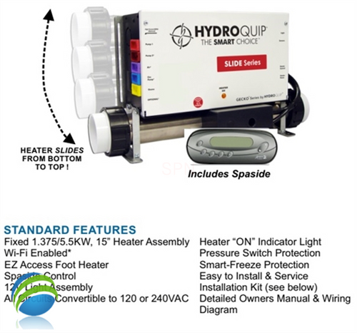 HydroQuip HydroQuip CS6239Y-US Slide Retro Fit Control System - 2 Pumps, Blower, Circ HydroQuip HydroQuip CS6239Y-US Slide Retro Fit Control System - 2 Pumps, Blower, Circ