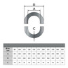Geometrische tekening - Rozet 0-30° tbv EW 250 mm en DW 200 mm