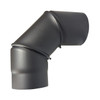 Bocht 0-90 graden verstelbaar diameter 130 mm dikwandig staal zwart Bocht 0-90 graden verstelbaar diameter 130 mm dikwandig staal zwart