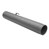 Pijp met klep 100 cm diameter 130 mm Dikwandig staal grijs