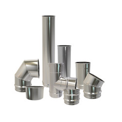 Enkelwandig RVS rookkanaal