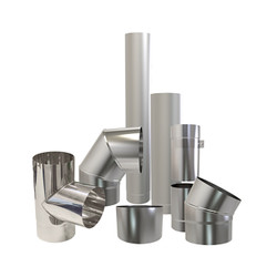 Enkelwandig rvs kachelbuis 125 mm Enkelwandig rvs kachelbuis 125 mm