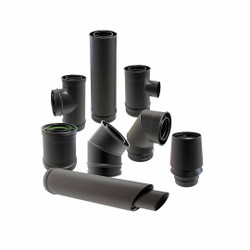 Concentrische pelletkachel afvoer