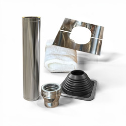 Dakdoorvoer set RVS 150 mm