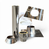 Dakdoorvoer set RVS 175 mm