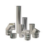 Enkelwandig RVS rookkanaal