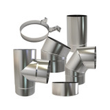 Enkelwandige RVS kachelpijp