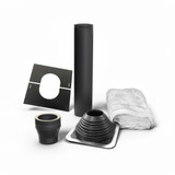 Dakdoorvoer set Zwart 120 mm