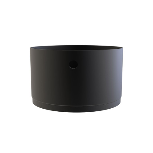 Mat zwart geëmailleerde dop voor T-stuk 90 graden diameter 80 mm 