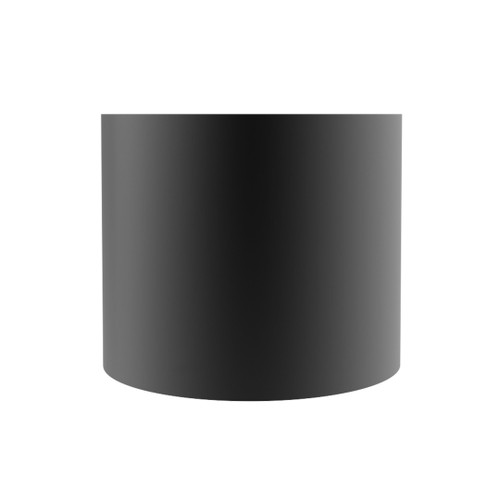 Mat zwart geëmailleerd koppelstuk vrouw-vrouw diameter 150 mm