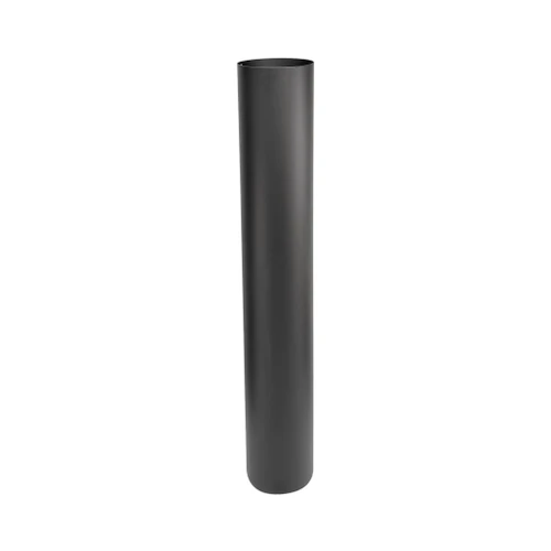 Pijp 100 cm vrouw-vrouw diameter 120 mm dikwandig staal zwart
