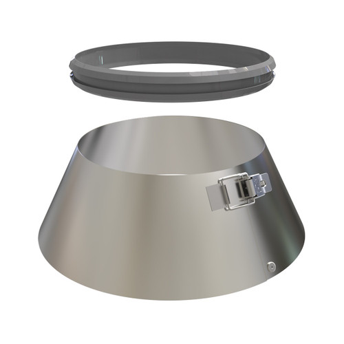 Stormkraag incl. silicone afdichting voor EW 225 mm en DW 175 mm