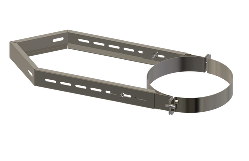 Afbeelding van een Hoekbeugel verstelbaar 270-520 mm Ø 80/130 mm Dubbelwandig geïsoleerd