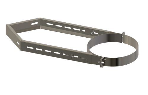 Afbeelding van een Hoekbeugel verstelbaar 270-520 mm Ø 125/175 mm Dubbelwandig geïsoleerd