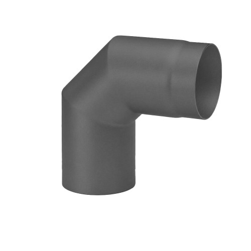 Bocht 90 graden diameter 130 mm Dikwandig staal grijs