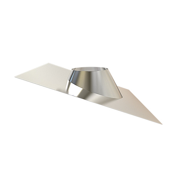 Plakplaat voor schuin dak -ex. Strmkr- diameter 150 mm Enkelwandig RVS Plakplaat voor schuin dak -ex. Strmkr- diameter 150 mm Enkelwandig RVS